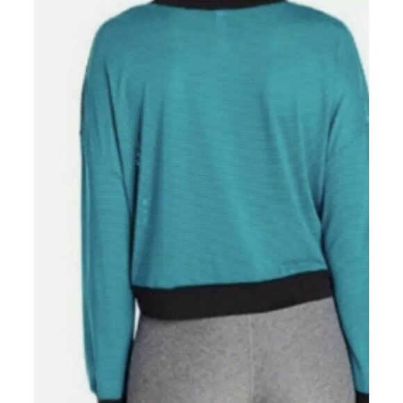 NWT LUCY Full Potential Verdial Pullover Top Large Green Black Athletic Mesh - Picture 2 of 9
